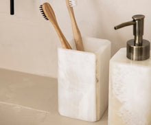 Charger l'image dans la galerie, Porte Brosse Marbre Blanc Nacre