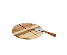 Charger l'image dans la galerie, Planche à Découper en Bois et Coupe Pizza