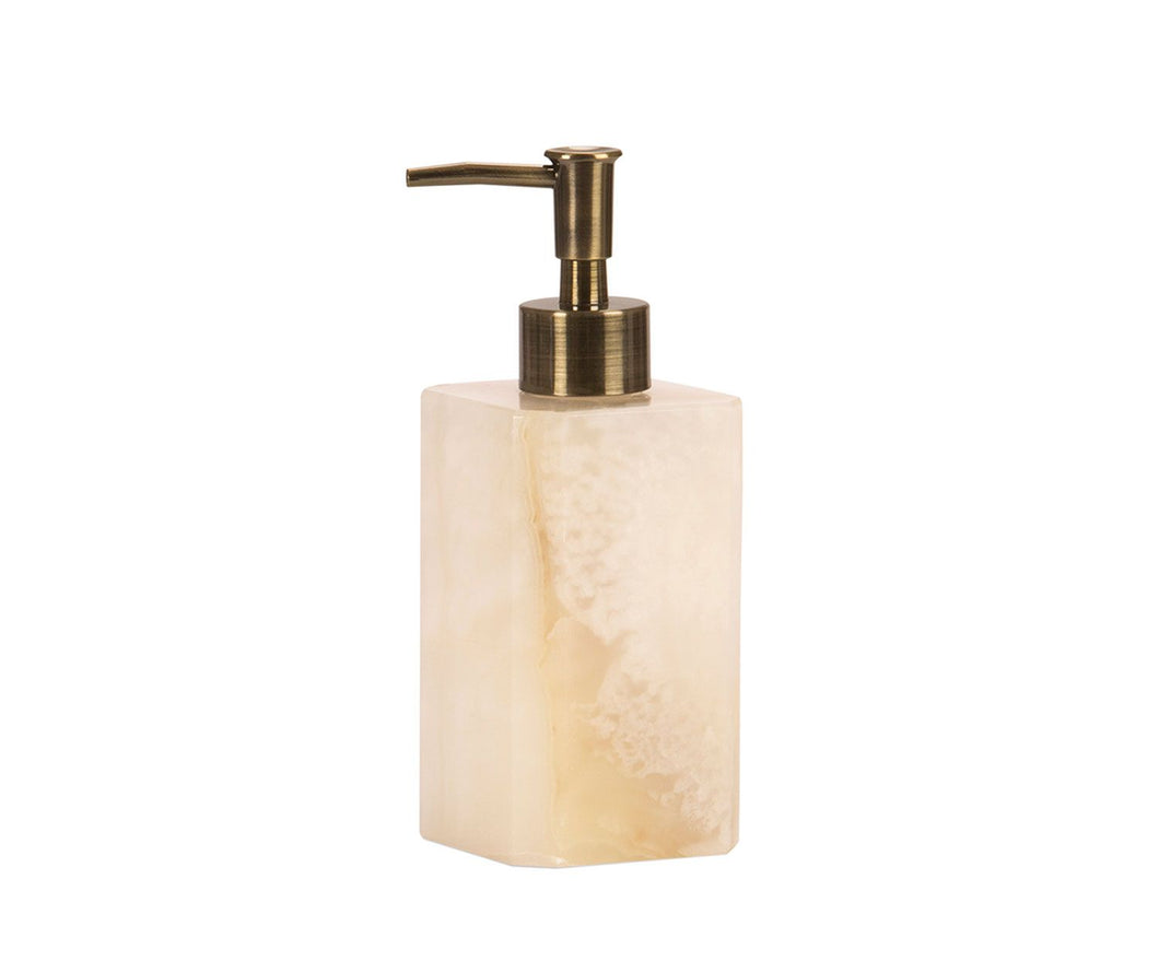 Distributeur Savon Marbre Blanc Nacre