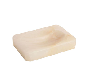 Porte Savon en Marbre Blanc Nacre