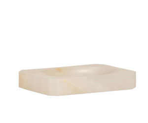 Porte Savon en Marbre Blanc Nacre